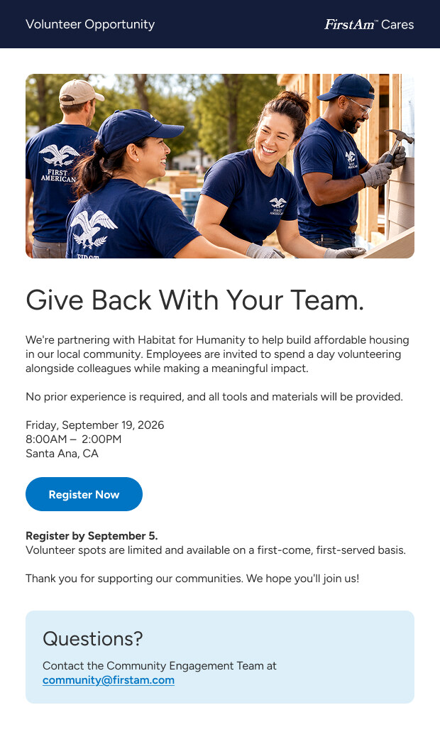 Give back with your team card