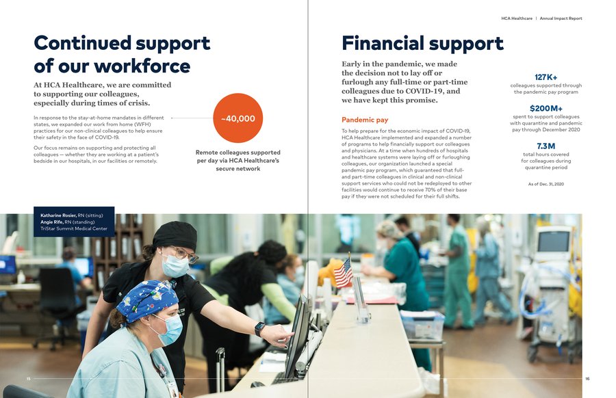 HCA Healthcare Annual Impact Report, page 6