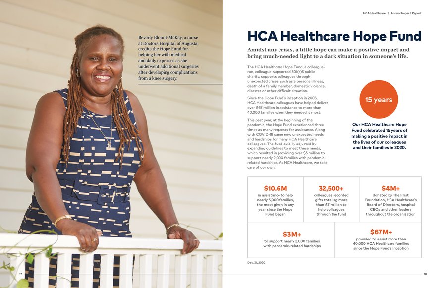 HCA Healthcare Annual Impact Report, page 7