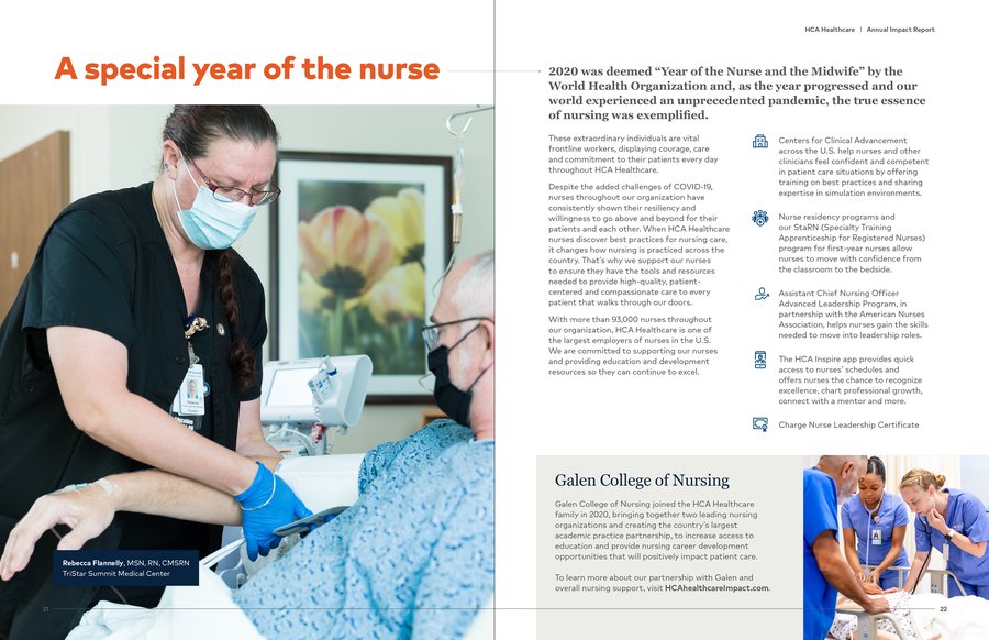 HCA Healthcare Annual Impact Report, page 9