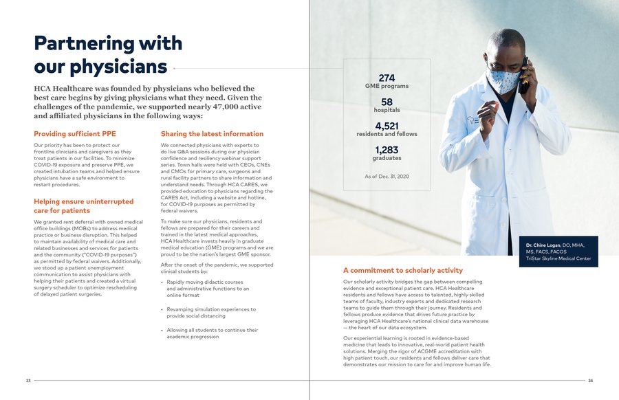 HCA Healthcare Annual Impact Report, page 10