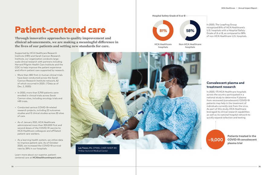 HCA Healthcare Annual Impact Report, page 16