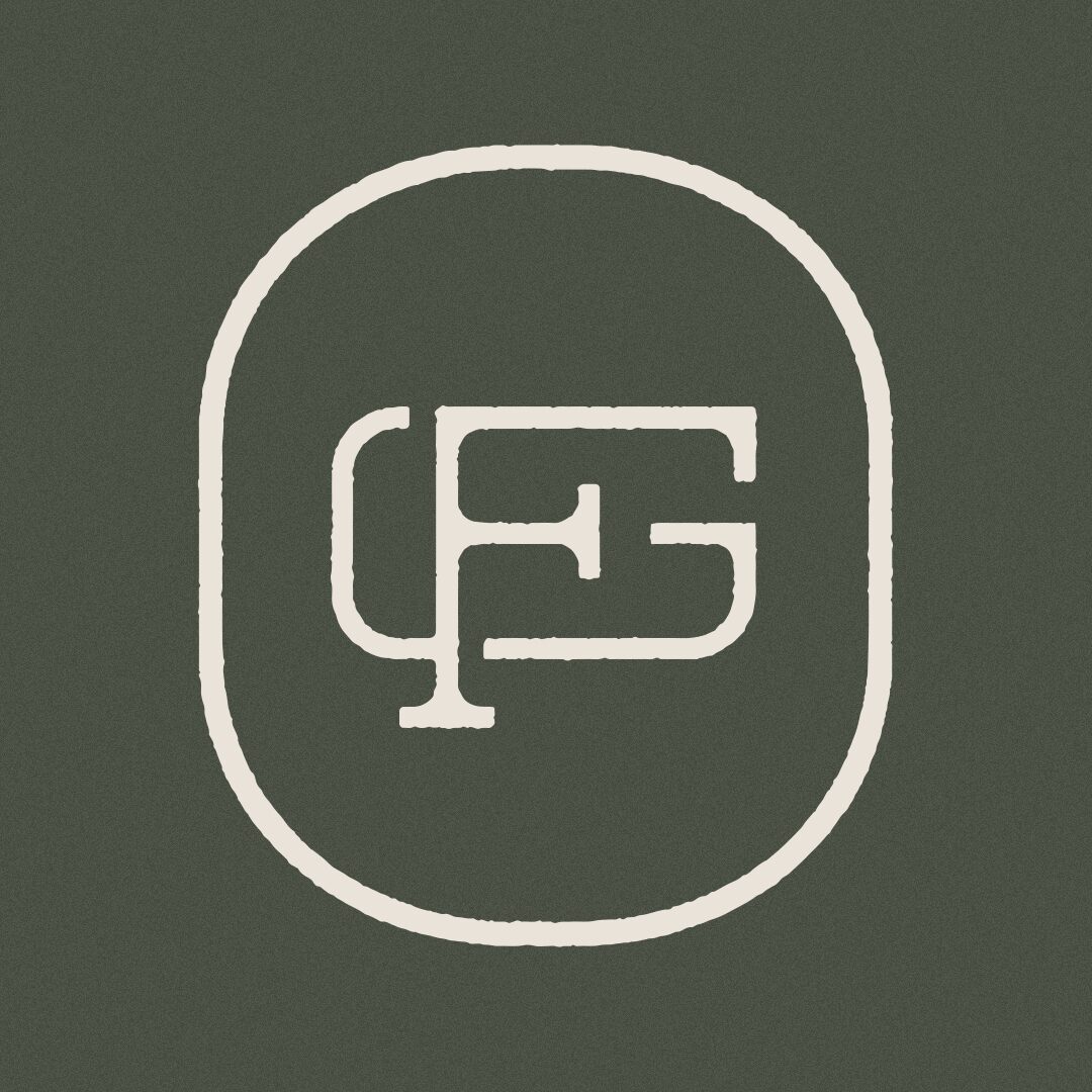 Grain Finish (GF) monogram logo