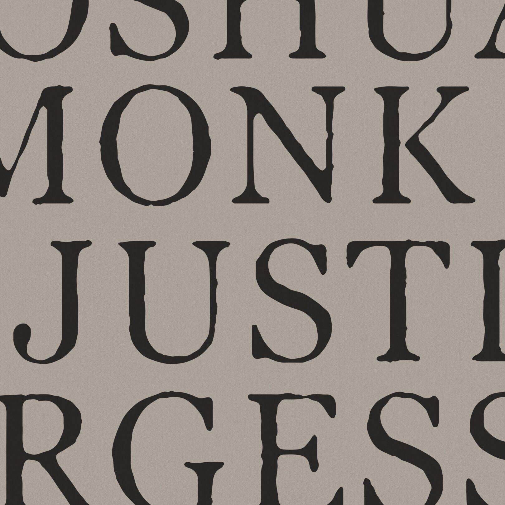 Custom type treatment for Joshua Monk and Justin Burgess's wedding branding